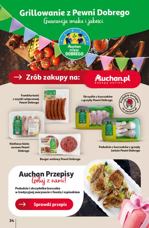 Auchan - gazetka promocyjna Jeszcze taniej na urodziny Hipermarket od czwartku 09.05 do środy 15.05 - strona 34