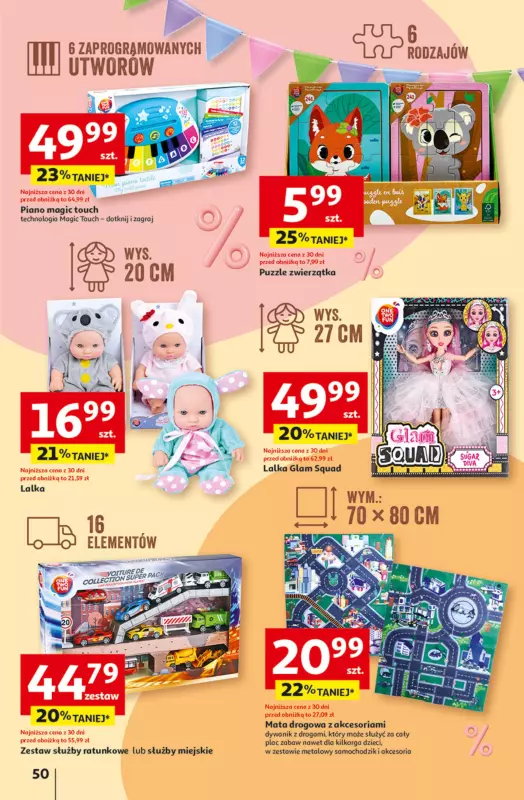 Auchan - gazetka promocyjna Jeszcze taniej na urodziny Hipermarket od czwartku 09.05 do środy 15.05 - strona 50