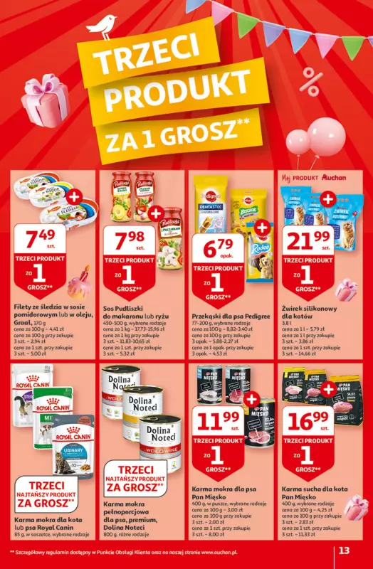 Auchan - gazetka promocyjna Jeszcze taniej na urodziny Hipermarket od czwartku 09.05 do środy 15.05 - strona 13