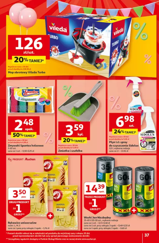 Auchan - gazetka promocyjna Jeszcze taniej na urodziny Hipermarket od czwartku 09.05 do środy 15.05 - strona 37