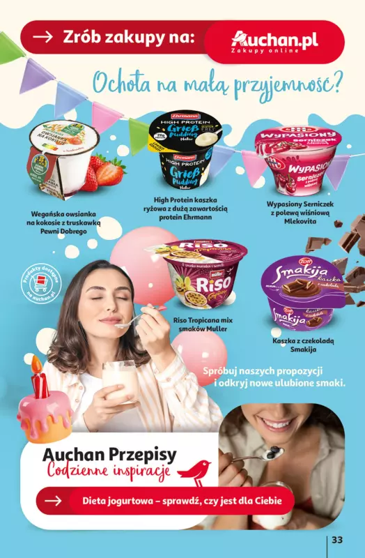 Auchan - gazetka promocyjna Jeszcze taniej na urodziny Hipermarket od czwartku 09.05 do środy 15.05 - strona 33