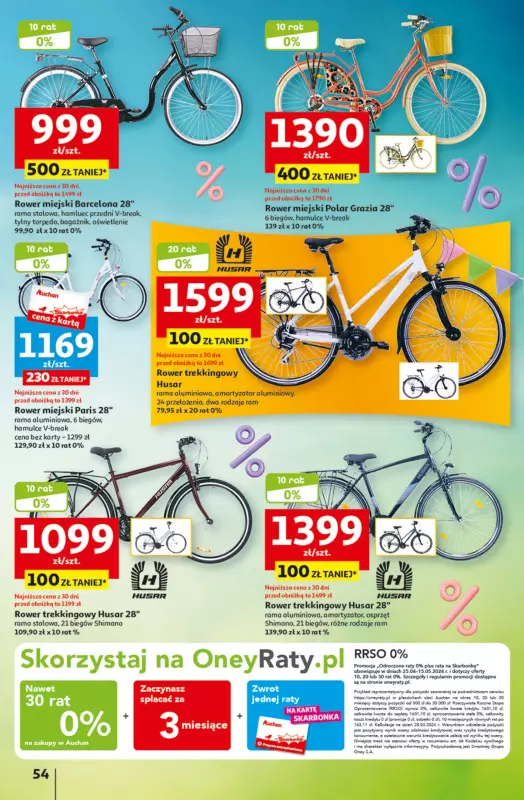 Auchan - gazetka promocyjna Jeszcze taniej na urodziny Hipermarket od czwartku 09.05 do środy 15.05 - strona 54