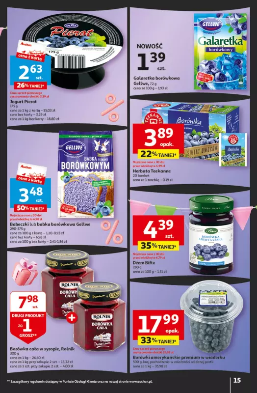 Auchan - gazetka promocyjna Jeszcze taniej na urodziny Hipermarket od czwartku 09.05 do środy 15.05 - strona 15