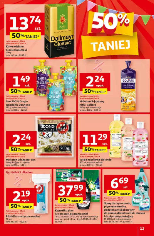 Auchan - gazetka promocyjna Jeszcze taniej na urodziny Hipermarket od czwartku 09.05 do środy 15.05 - strona 11