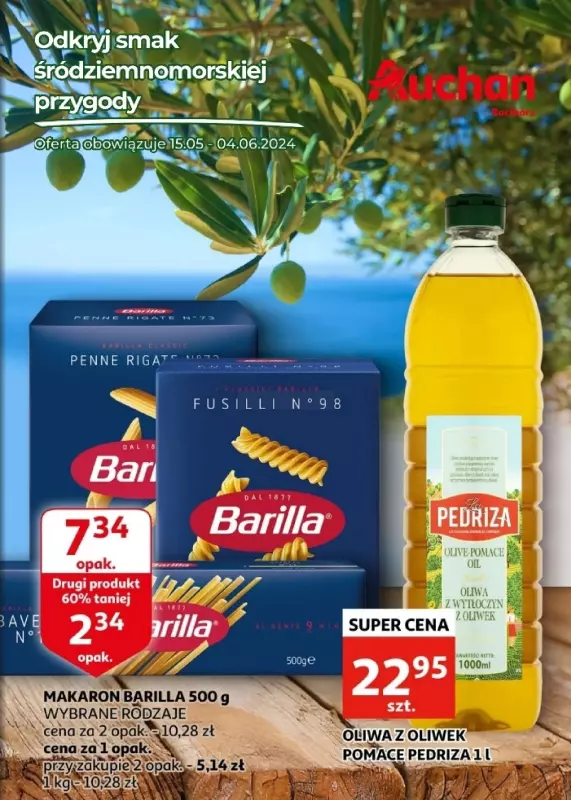 Auchan - gazetka promocyjna Odkryj smak śródziemnomorskiej przygody – Racibórz od środy 15.05 do wtorku 04.06