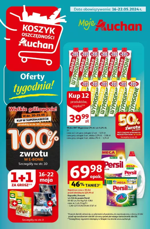 Auchan - gazetka promocyjna Koszyk Oszczędności Moje Auchan od czwartku 16.05 do środy 22.05