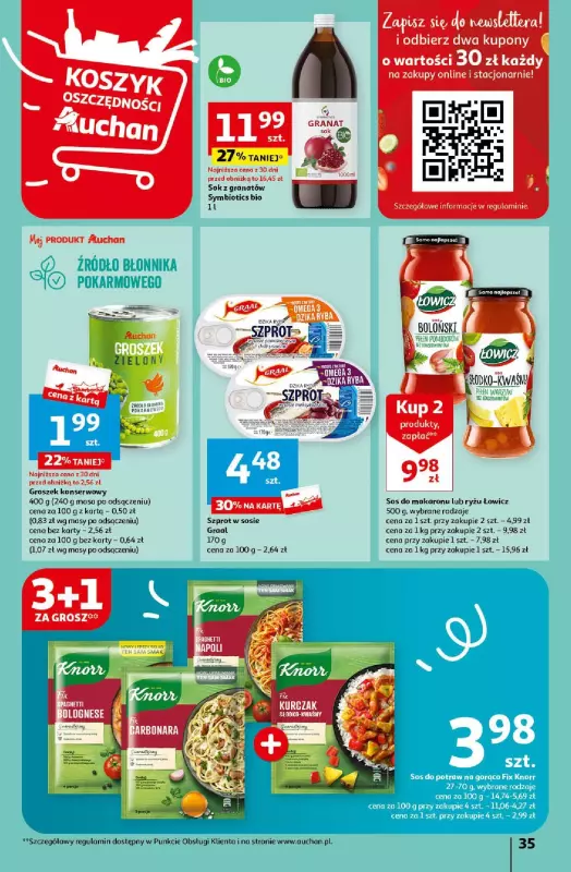 Auchan - gazetka promocyjna Koszyk Oszczędności Hipermarket od czwartku 16.05 do środy 22.05 - strona 35