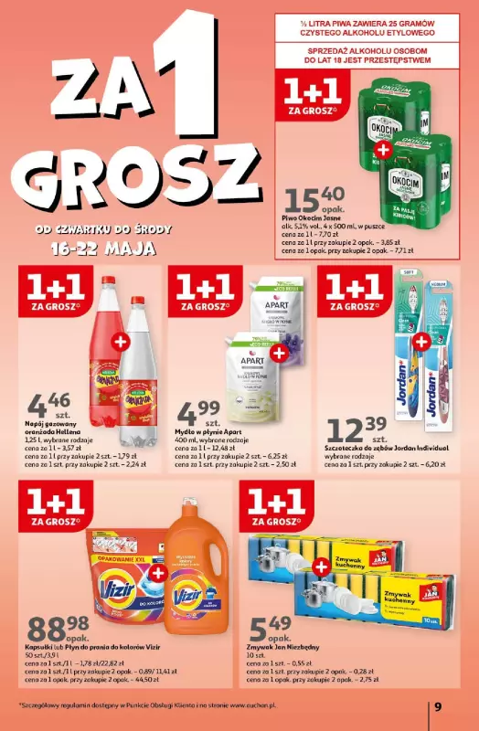 Auchan - gazetka promocyjna Koszyk Oszczędności Hipermarket od czwartku 16.05 do środy 22.05 - strona 9