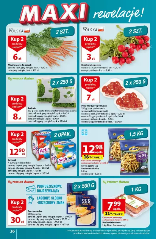 Auchan - gazetka promocyjna Koszyk Oszczędności Hipermarket od czwartku 16.05 do środy 22.05 - strona 16