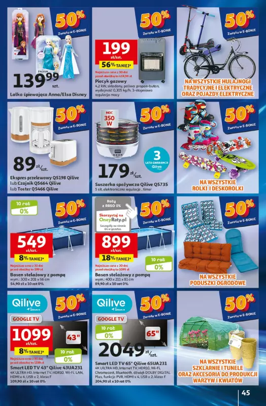 Auchan - gazetka promocyjna CENY W DÓŁ Hipermarket od piątku 31.05 do środy 05.06 - strona 45