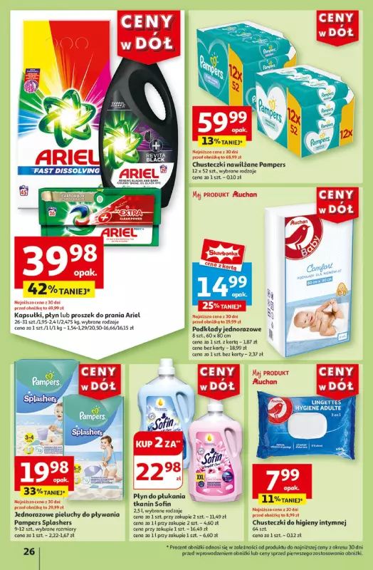 Auchan - gazetka promocyjna CENY W DÓŁ Hipermarket Auchan od czwartku 27.06 do środy 03.07 - strona 28