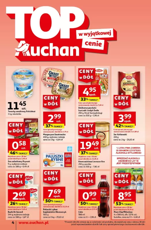 Auchan - gazetka promocyjna CENY W DÓŁ Moje Auchan od czwartku 25.07 do środy 31.07 - strona 4