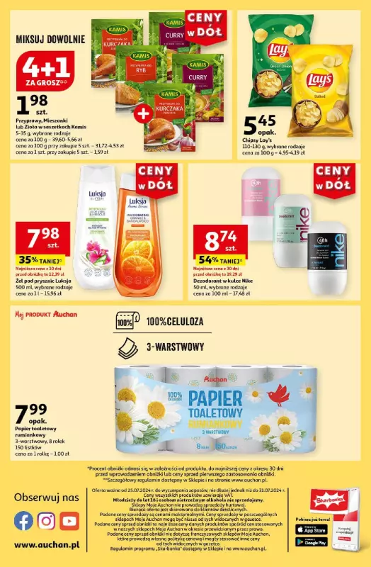 Auchan - gazetka promocyjna CENY W DÓŁ Moje Auchan od czwartku 25.07 do środy 31.07 - strona 8
