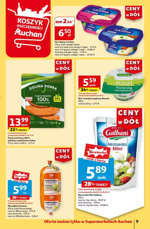 Auchan - gazetka promocyjna CENY W DÓŁ Supermarket od czwartku 25.07 do środy 31.07 - strona 9