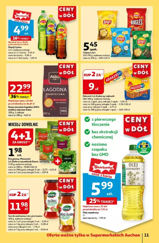 Auchan - gazetka promocyjna CENY W DÓŁ Supermarket od czwartku 25.07 do środy 31.07 - strona 11