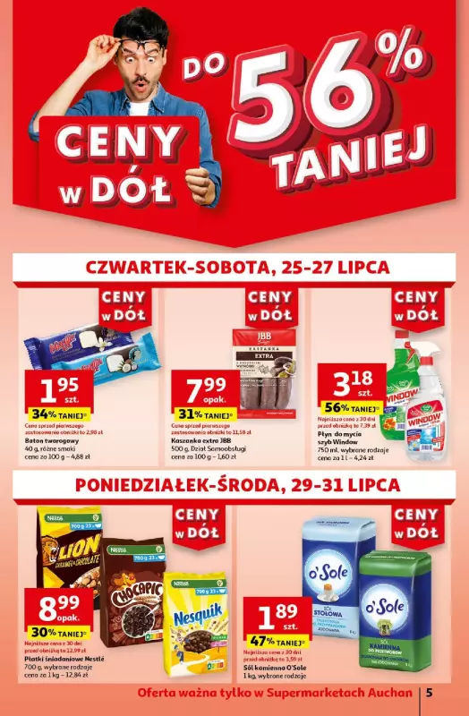 Auchan - gazetka promocyjna CENY W DÓŁ Supermarket od czwartku 25.07 do środy 31.07 - strona 5