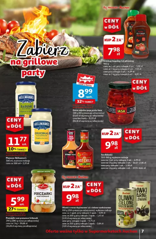 Auchan - gazetka promocyjna CENY W DÓŁ Supermarket od czwartku 25.07 do środy 31.07 - strona 7