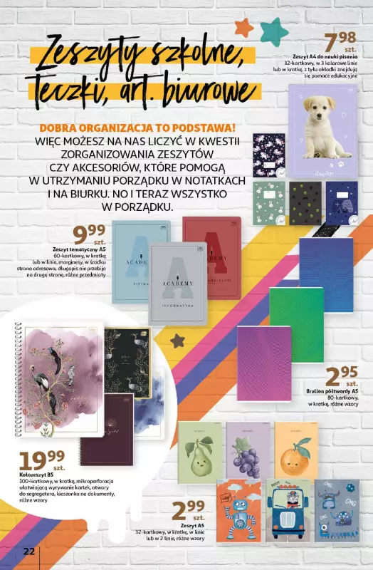 Auchan - gazetka promocyjna Katalog Szkoła od czwartku 18.07 do środy 21.08 - strona 22