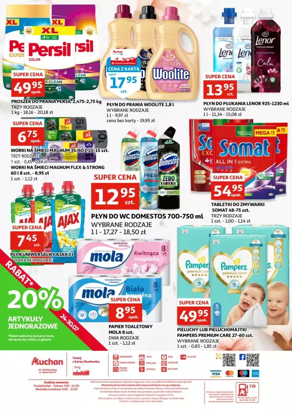 Auchan - gazetka promocyjna Gazetka Racibórz | Cenowe hity od środy 24.07 do wtorku 30.07 - strona 24