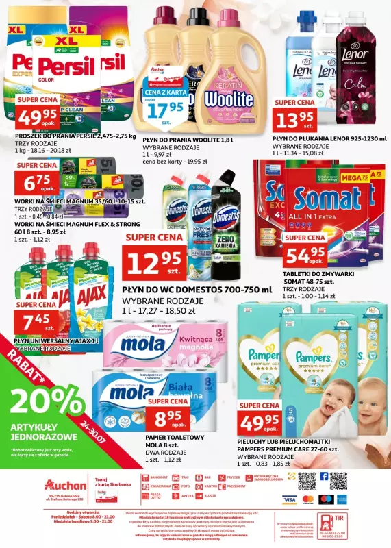 Auchan - gazetka promocyjna Gazetka Zielona Góra | Cenowe hity od środy 24.07 do wtorku 30.07 - strona 24