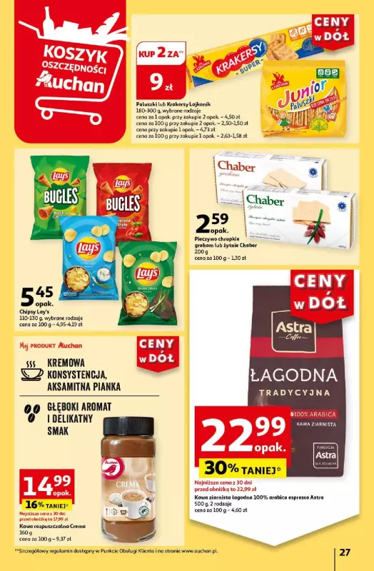 Auchan - gazetka promocyjna CENY W DÓŁ Hipermarket od czwartku 25.07 do środy 31.07 - strona 27