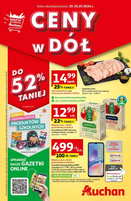 Auchan - gazetka promocyjna CENY W DÓŁ Hipermarket  