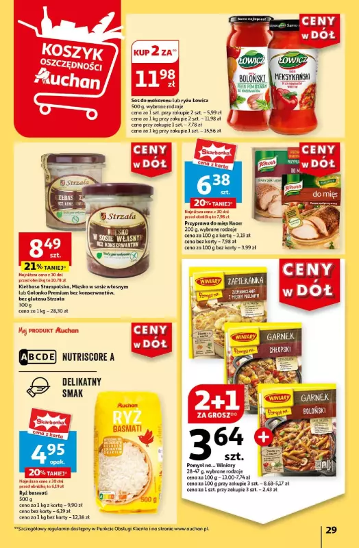 Auchan - gazetka promocyjna CENY W DÓŁ Hipermarket od czwartku 25.07 do środy 31.07 - strona 29