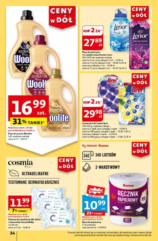 Auchan - gazetka promocyjna CENY W DÓŁ Hipermarket od czwartku 25.07 do środy 31.07 - strona 34