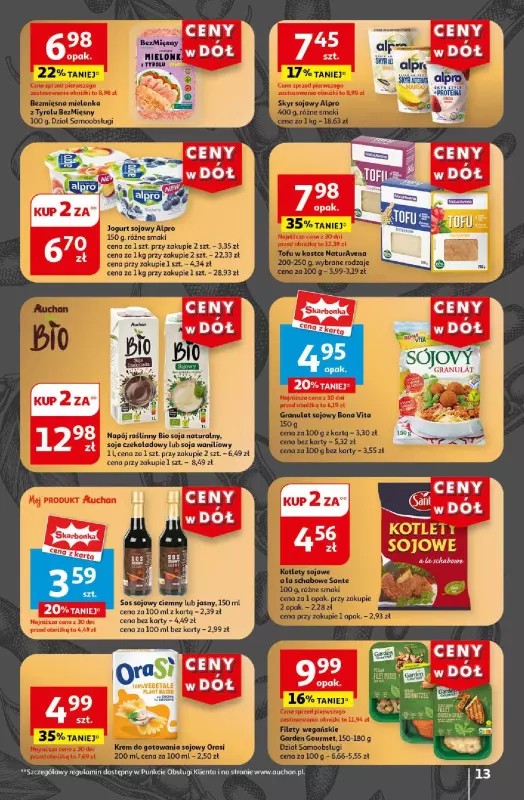 Auchan - gazetka promocyjna CENY W DÓŁ Hipermarket od czwartku 25.07 do środy 31.07 - strona 13