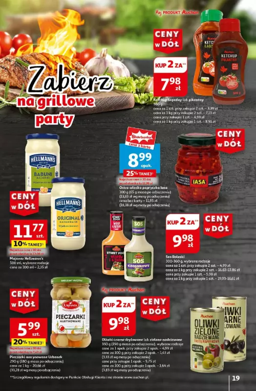 Auchan - gazetka promocyjna CENY W DÓŁ Hipermarket od czwartku 25.07 do środy 31.07 - strona 19