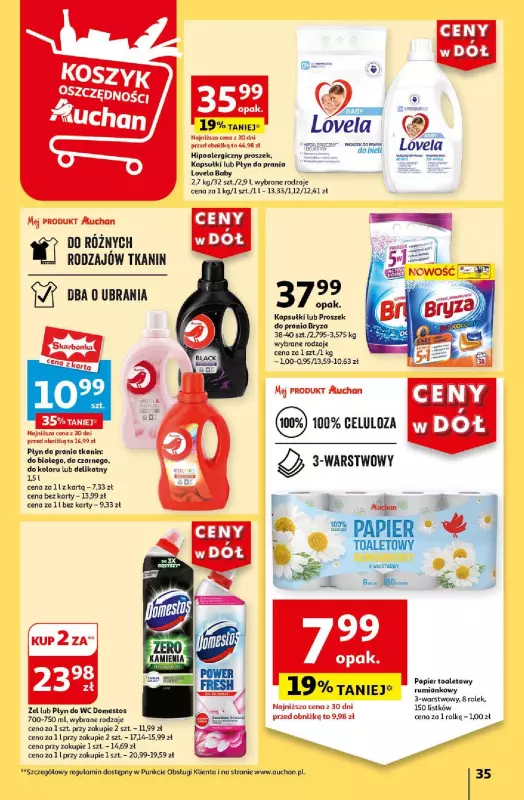 Auchan - gazetka promocyjna CENY W DÓŁ Hipermarket od czwartku 25.07 do środy 31.07 - strona 35
