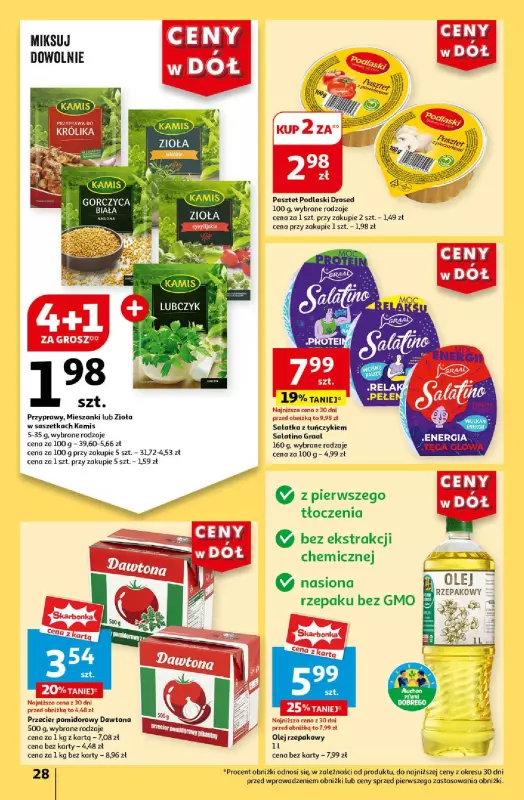 Auchan - gazetka promocyjna CENY W DÓŁ Hipermarket od czwartku 25.07 do środy 31.07 - strona 28