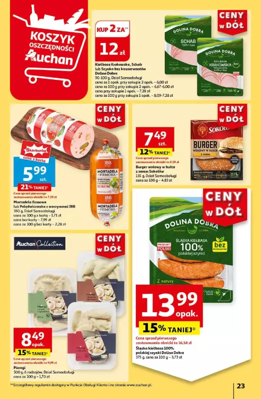 Auchan - gazetka promocyjna CENY W DÓŁ Hipermarket od czwartku 25.07 do środy 31.07 - strona 23