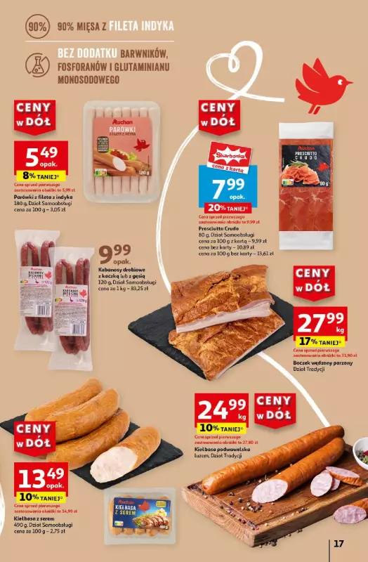 Auchan - gazetka promocyjna CENY W DÓŁ Hipermarket od czwartku 25.07 do środy 31.07 - strona 17