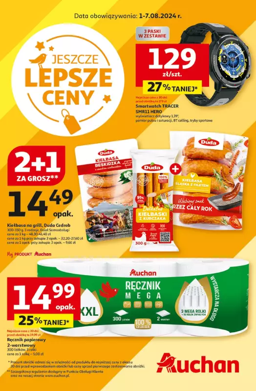 Auchan - gazetka promocyjna Gazetka Jeszcze lepsze ceny Hipermarket od czwartku 01.08 do środy 07.08