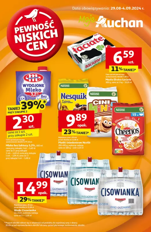 Auchan - gazetka promocyjna Pewność Niskich Cen Moje Auchan od czwartku 29.08 do środy 04.09