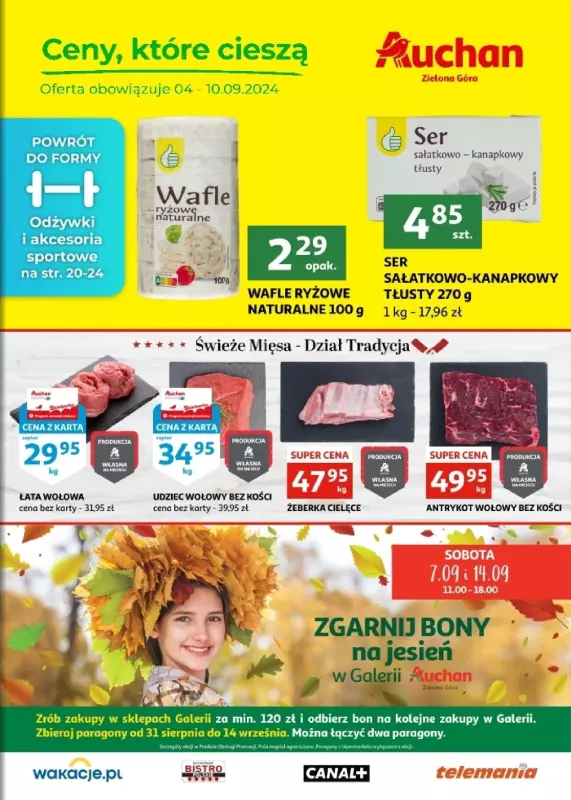 Auchan - gazetka promocyjna Ceny, które cieszą, Zielona Góra od środy 04.09 do wtorku 10.09