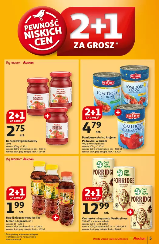 Auchan - gazetka promocyjna Pewność Niskich Cen Moje Auchan  do środy 11.09 - strona 5