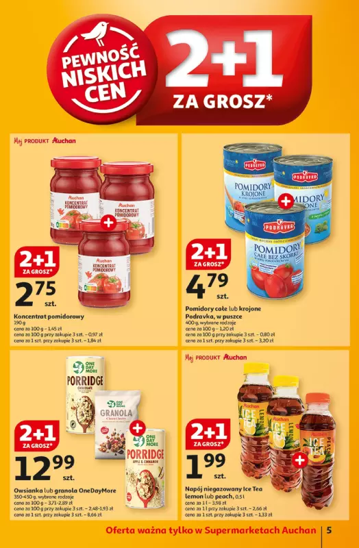 Auchan - gazetka promocyjna Pewność Niskich Cen Supermarket  do środy 11.09 - strona 5