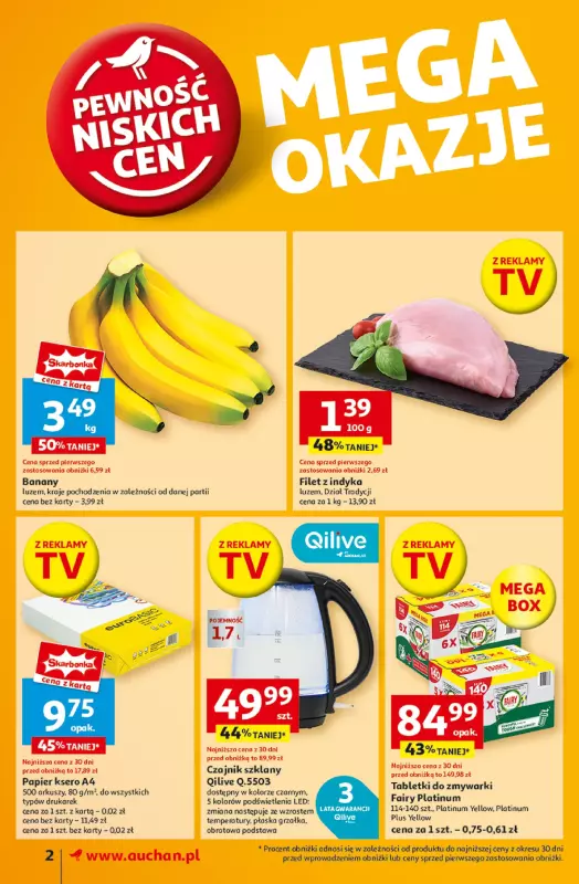 Auchan - gazetka promocyjna Pewność Niskich Cen Supermarket  do środy 11.09 - strona 2