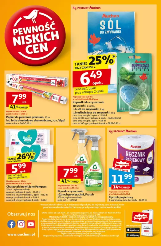 Auchan - gazetka promocyjna Pewność Niskich Cen Supermarket  do środy 11.09 - strona 14