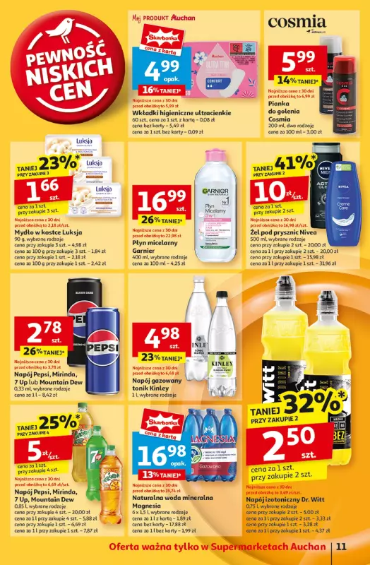 Auchan - gazetka promocyjna Pewność Niskich Cen Supermarket  do środy 11.09 - strona 13