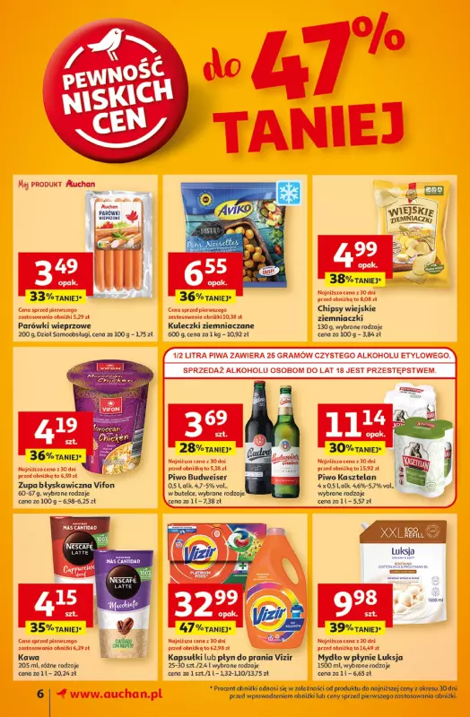 Auchan - gazetka promocyjna Pewność Niskich Cen Supermarket  do środy 11.09 - strona 8