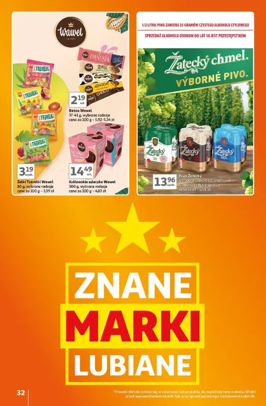 Auchan - gazetka promocyjna Znane Marki Lubiane Hipermarket  do środy 11.09 - strona 32