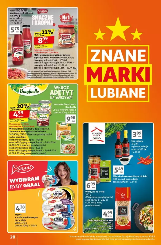 Auchan - gazetka promocyjna Znane Marki Lubiane Hipermarket  do środy 11.09 - strona 28