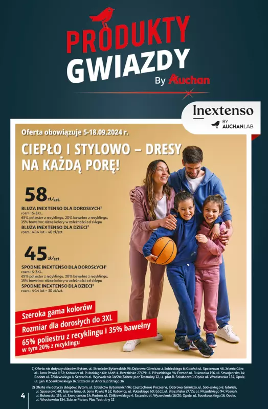 Auchan - gazetka promocyjna Pewność Niskich Cen Hipermarket  do środy 11.09 - strona 4