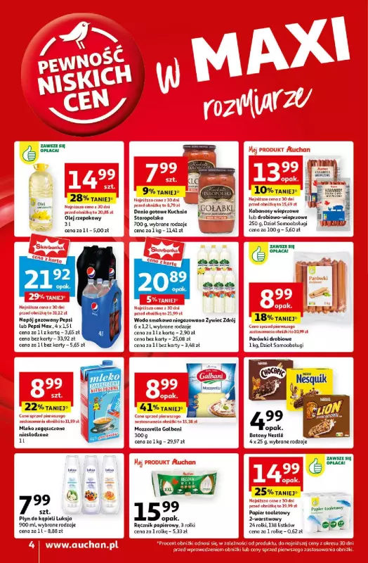 Auchan - gazetka promocyjna Pewność Niskich Cen Moje Auchan  do środy 18.09 - strona 4