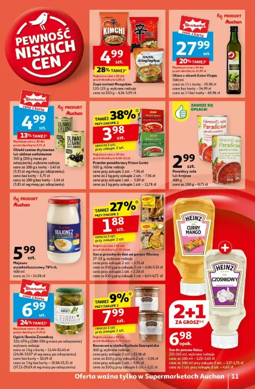 Auchan - gazetka promocyjna Pewność Niskich Cen Supermarket  do środy 18.09 - strona 11