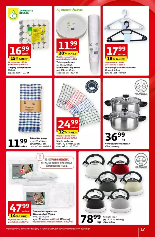 Auchan - gazetka promocyjna Pewność Niskich Cen Hipermarket  do środy 18.09 - strona 17