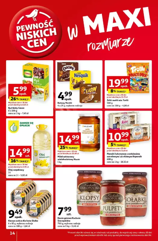 Auchan - gazetka promocyjna Pewność Niskich Cen Hipermarket  do środy 18.09 - strona 14